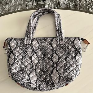MZ Wallace EUC Medium Sutton in Grey Snake print
